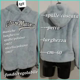 Felpa peluche azzurra Bershka Tg S