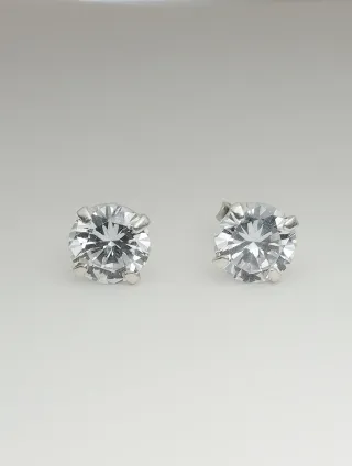 Pendientes Hombre Circonitas Plata 925
