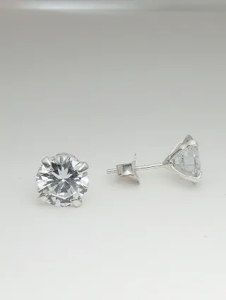 Pendientes Hombre Circonitas Plata 925