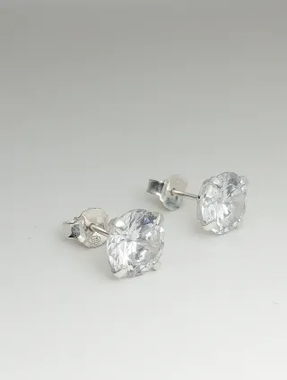 Pendientes Hombre Circonitas Plata 925