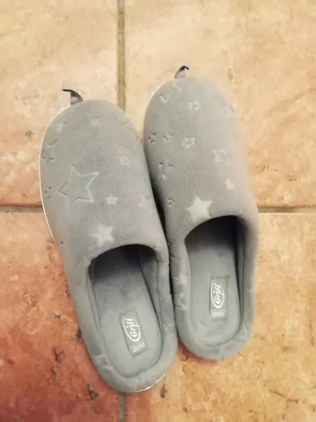 Pantofole Griff donna stelle grigie 39/40