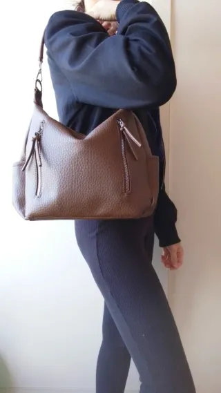 Borsa a spalla marrone