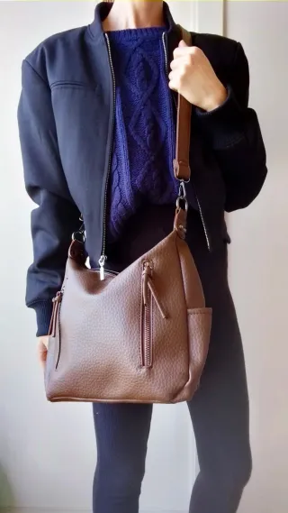 Borsa a spalla marrone