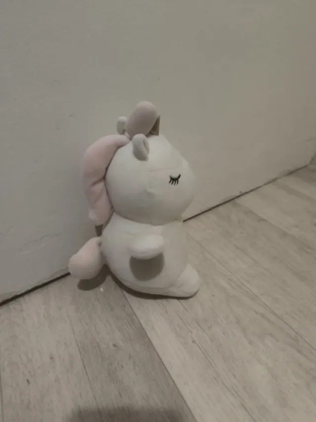 Peluche unicornio blanco