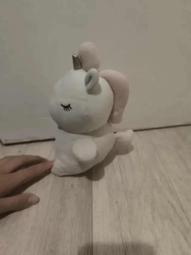 Peluche unicornio blanco