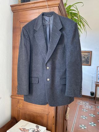 Giacca lana e cashmere vintage tg 48 grigia