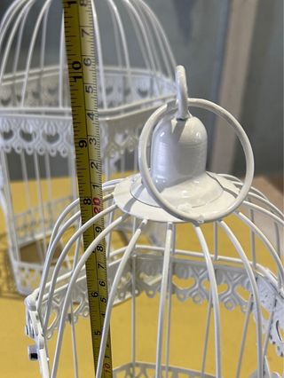2 Jaulas Decorativas Blancas Metal