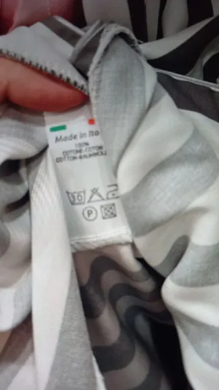 Pigiama donna cotone grigio e bianco