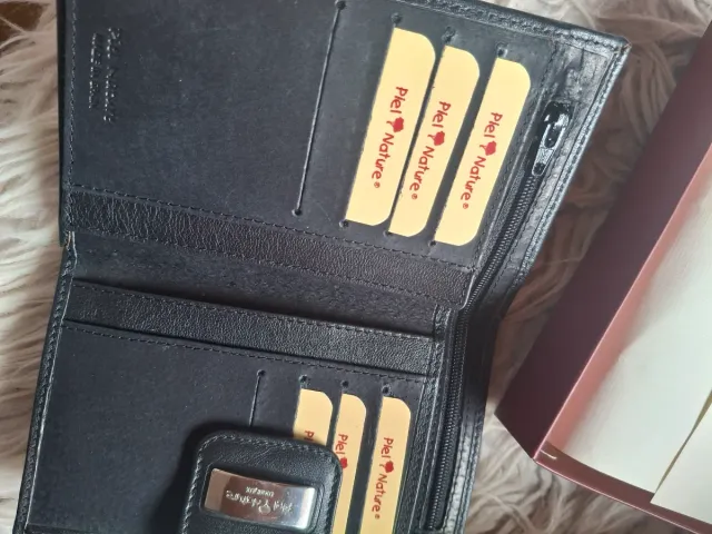 Monedero de piel SBYR negro