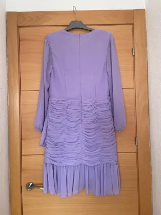 Vestido Matilde Cano Morado Talla 46 Nuevo