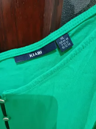 Camiseta tirantes Kiabi floral azul Talla XL