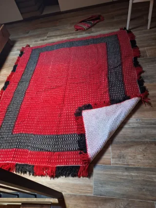 Colcha gallega de telar con antideslizante