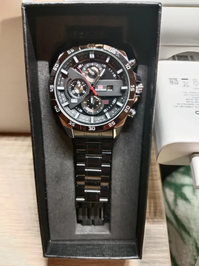 Reloj NAVIFORCE Negro/Plata Hombre