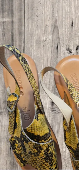Sandali donna pitone giallo taglia 40