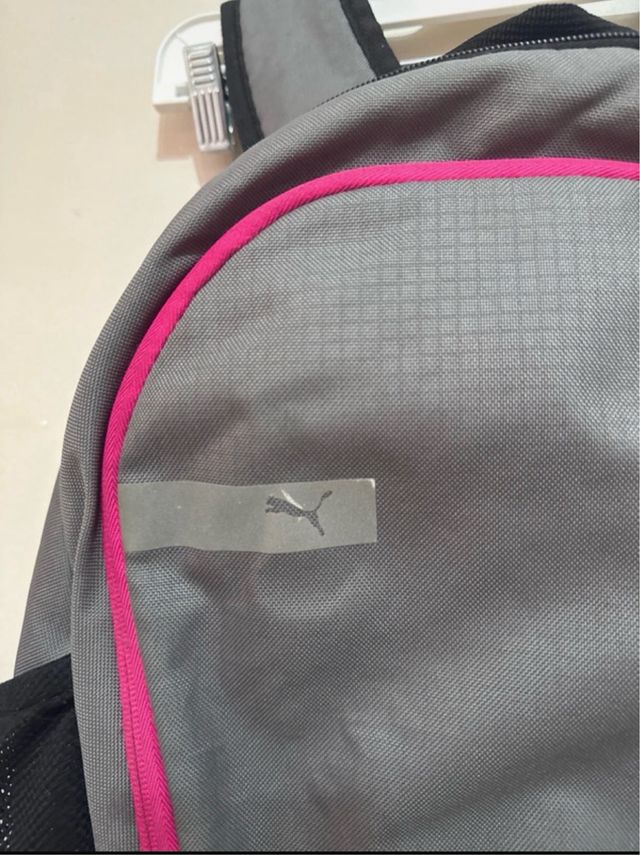 Mochila Puma Gris y Rosa