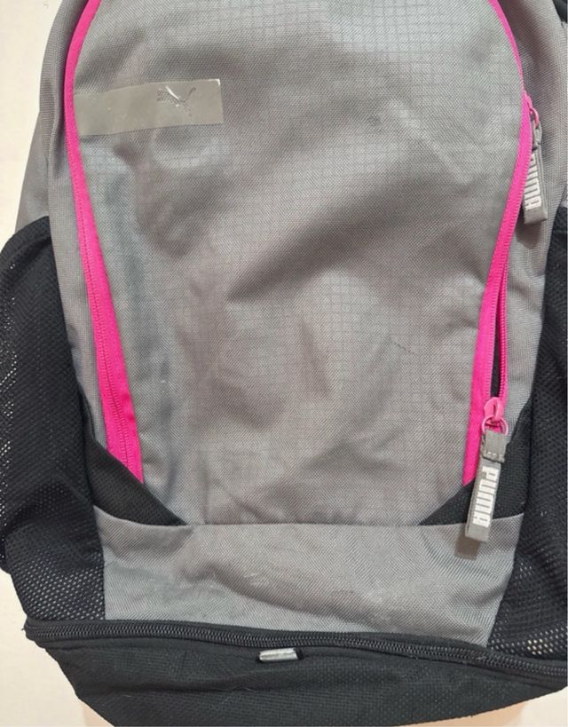 Mochila Puma Gris y Rosa
