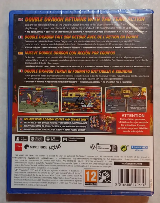 Double Dragon Gaiden: Rise of the Dragons PS5 nuovo