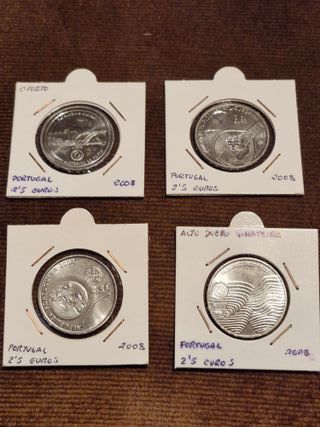 4 Monete 2,5 Euro Portogallo 2008
