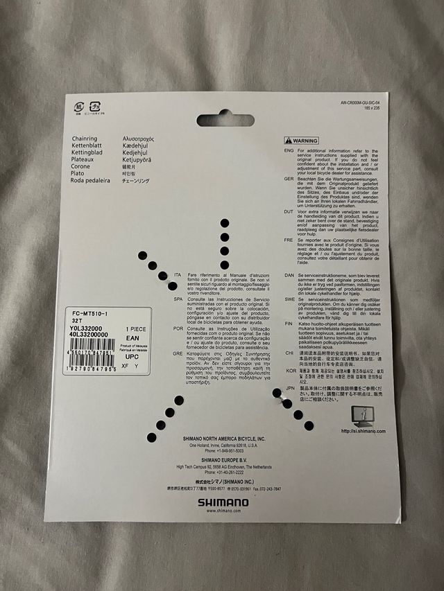 Plato Shimano 32T, nuevo de paquete