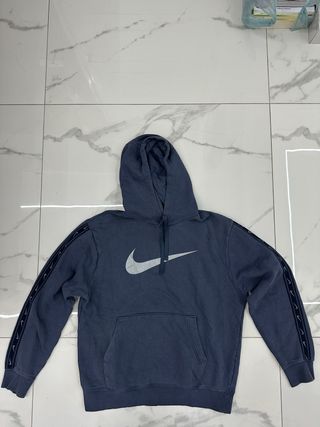 Felpa Nike con cappuccio blu e grigia