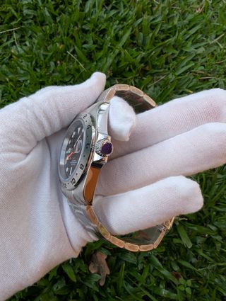 Reloj Seiko Mod Explorer II GMT Negro Naranja