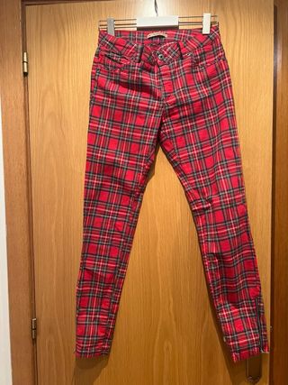 Pantalón cuadros Gales rojo
