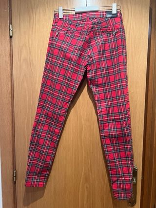 Pantalón cuadros Gales rojo