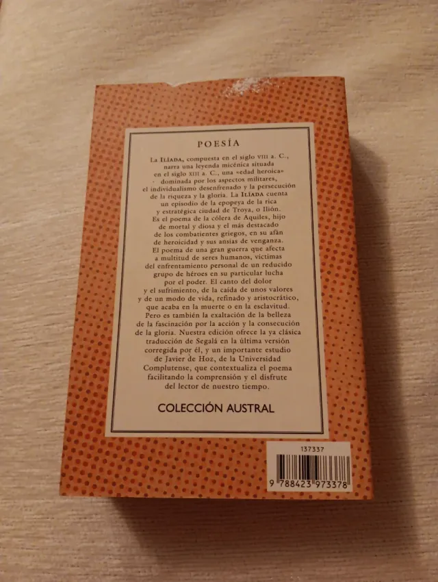 La Iliada / The Iliad (Coleccion Austral (1987)...