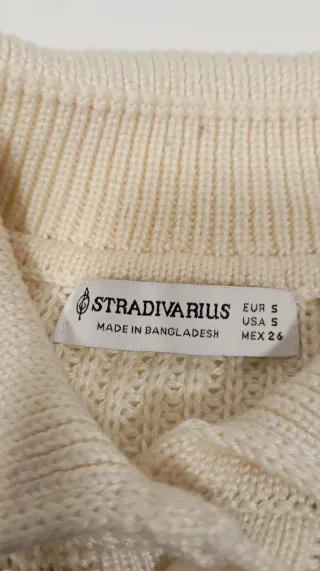 Jersey rayas beige y azul mujer