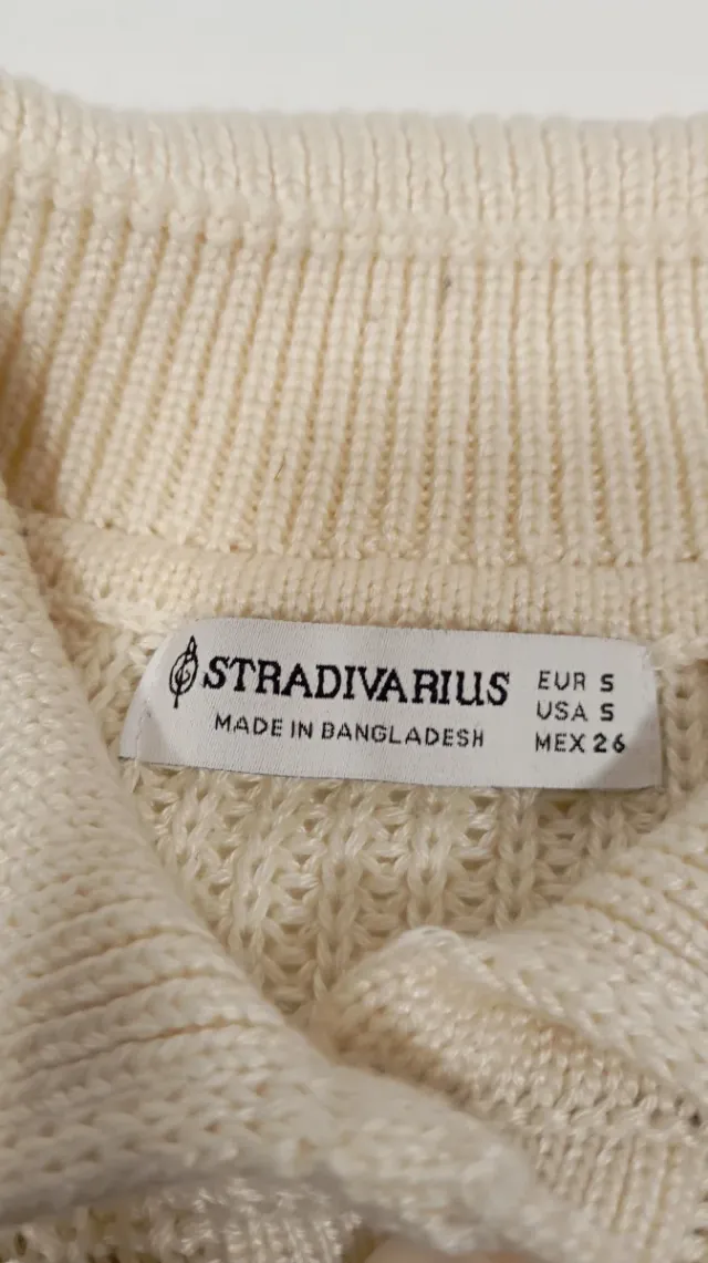 Jersey rayas beige y azul mujer