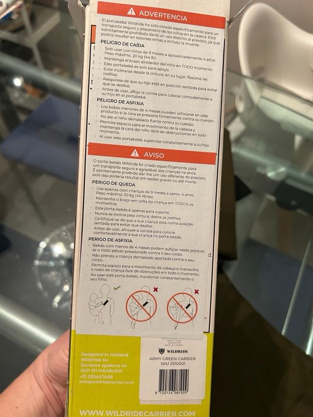 Portabebés Wildride Verde Caza