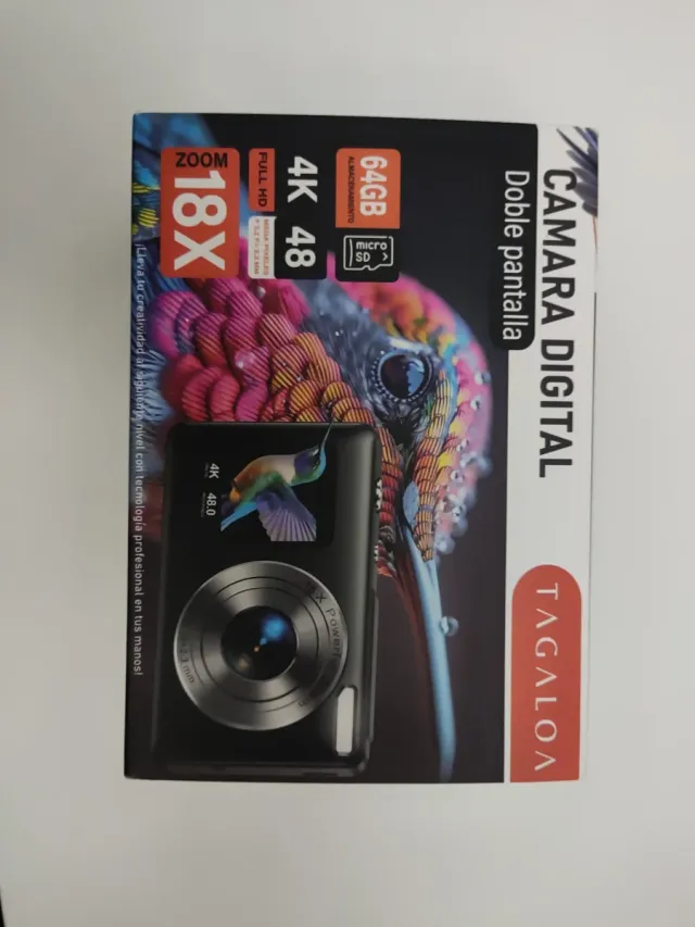 Cámara Digital 4K Doble Pantalla 48MP