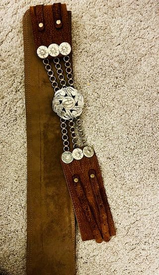 Cinturón Gaucho (Rastra) Alpaca y Cuero