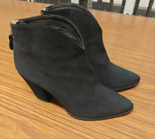 Botín Plumers Negro Tacón Bloque