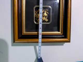 Piccolo quadro vintage oro 24k uccelli