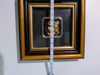 Piccolo quadro vintage oro 24k uccelli