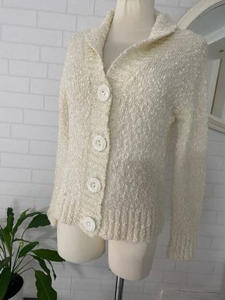 Cárdigan blanco talla M