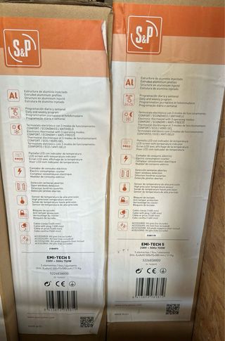 Dos radiadores S&P EMI-TECH 5 precio de los 2