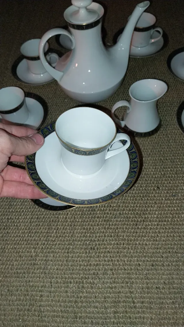 Juego de café Richard Ginori porcelana