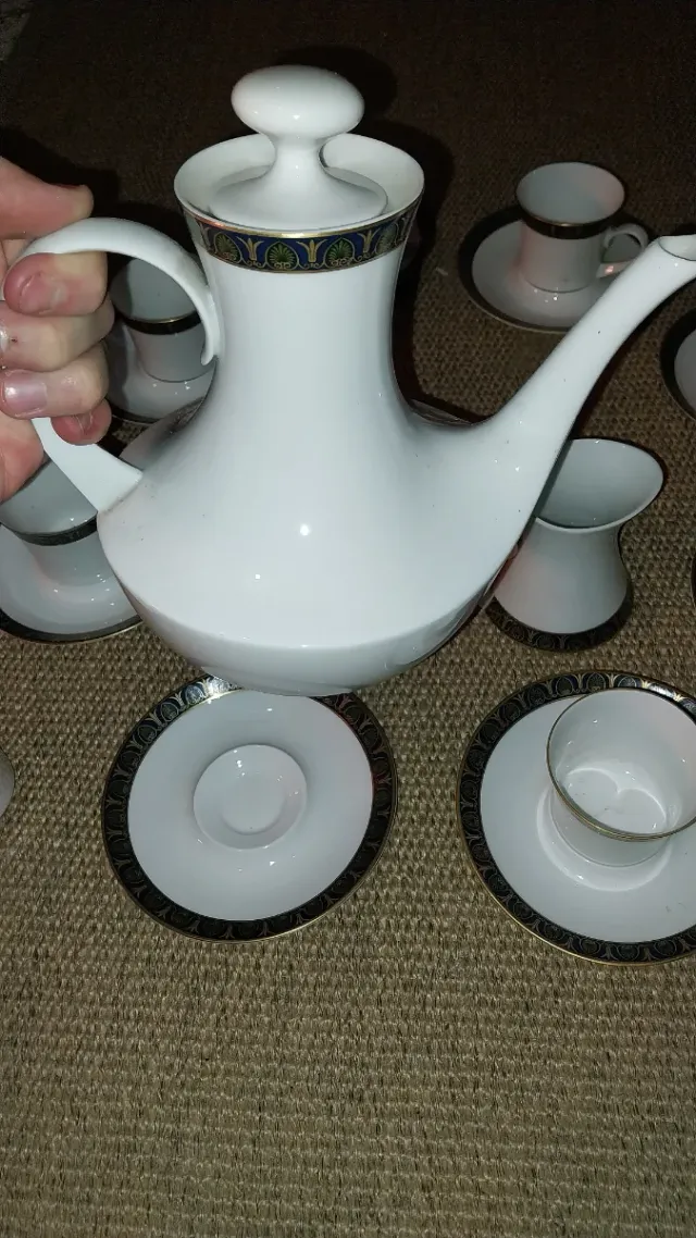 Juego de café Richard Ginori porcelana