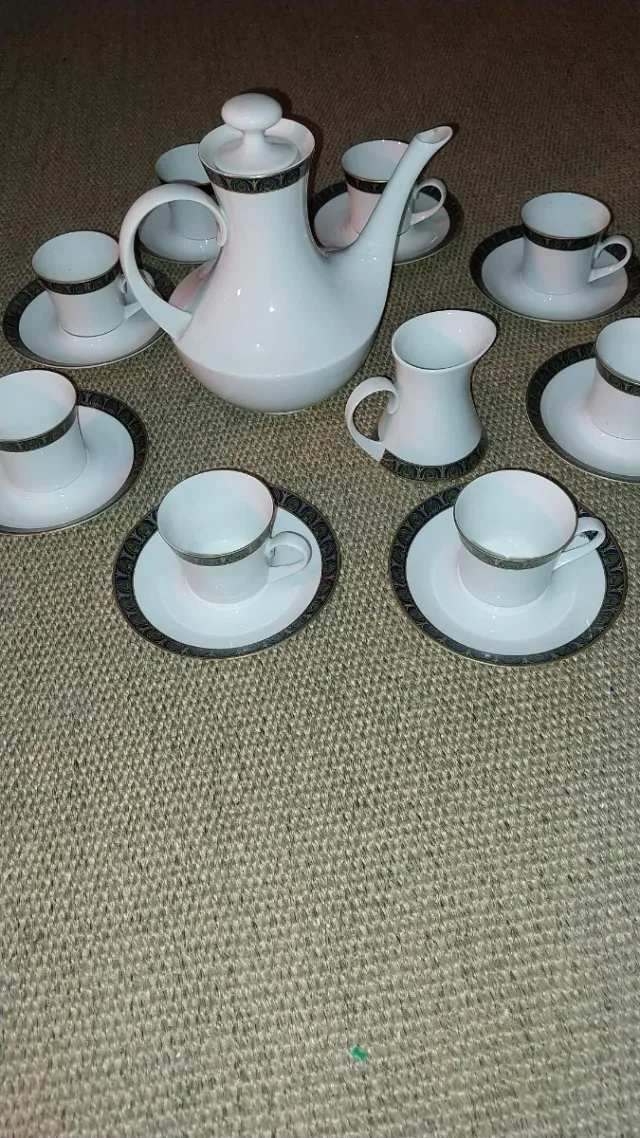 Juego de café Richard Ginori porcelana