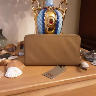 Billetera Gloria Ortiz Beige/Marrón