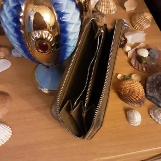 Billetera Gloria Ortiz Beige/Marrón