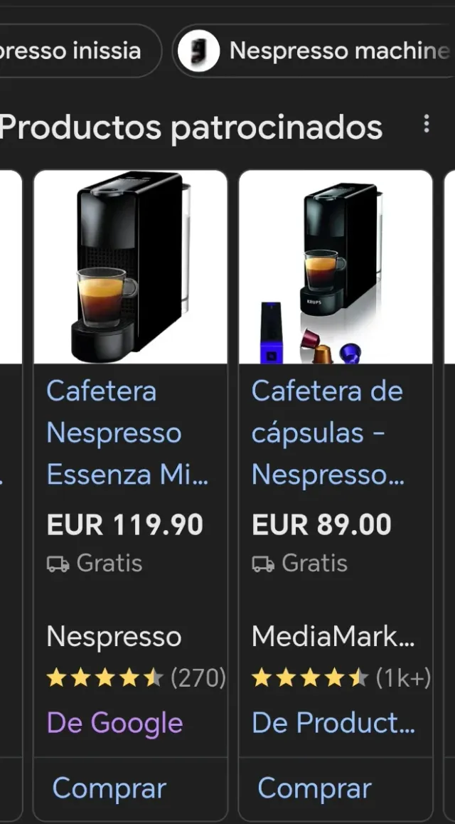 Cafetera Nespresso Krups XN110