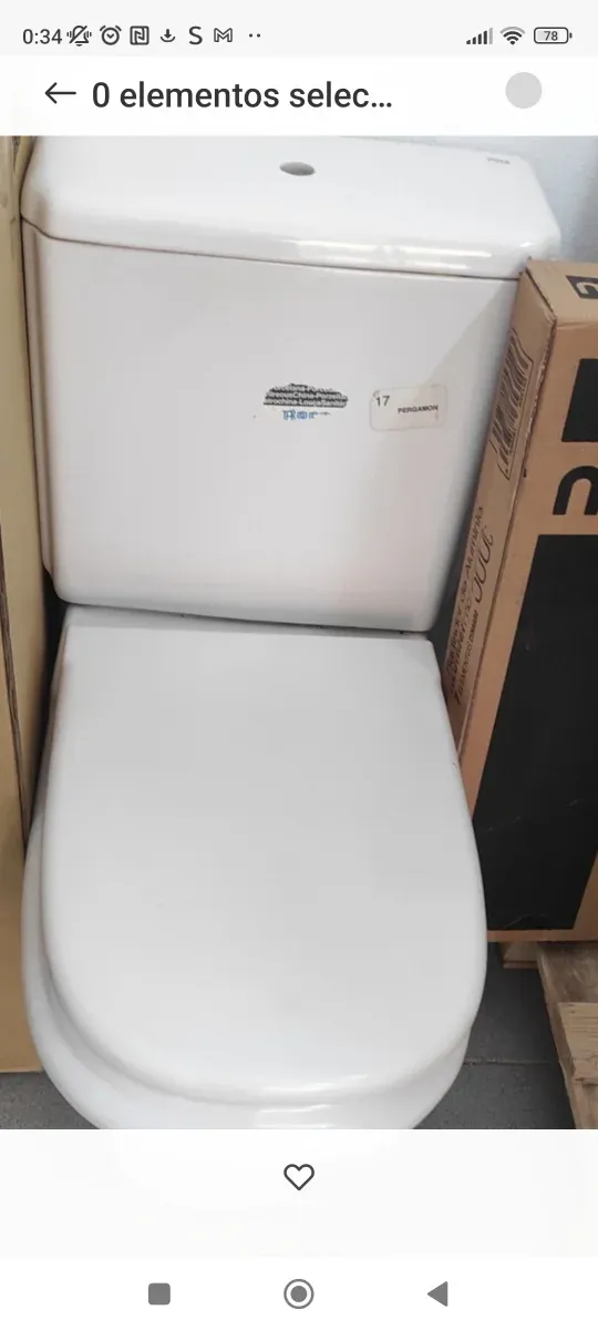 Inodoro Roca con bidé a juego