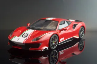 Maqueta Alpha Model Ferrari 488 Pista, escala 1/24