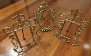 Lote Antigüedades Bronce: Toro, Radio, Reloj...