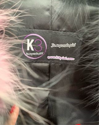 Abrigo piel zorro multicolor