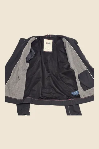 Giacca Tommy Hilfiger Stile Racing/Biker Nera