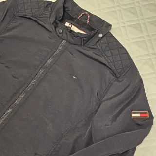 Giacca Tommy Hilfiger Stile Racing/Biker Nera